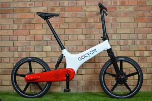 gocycle gs in white and red