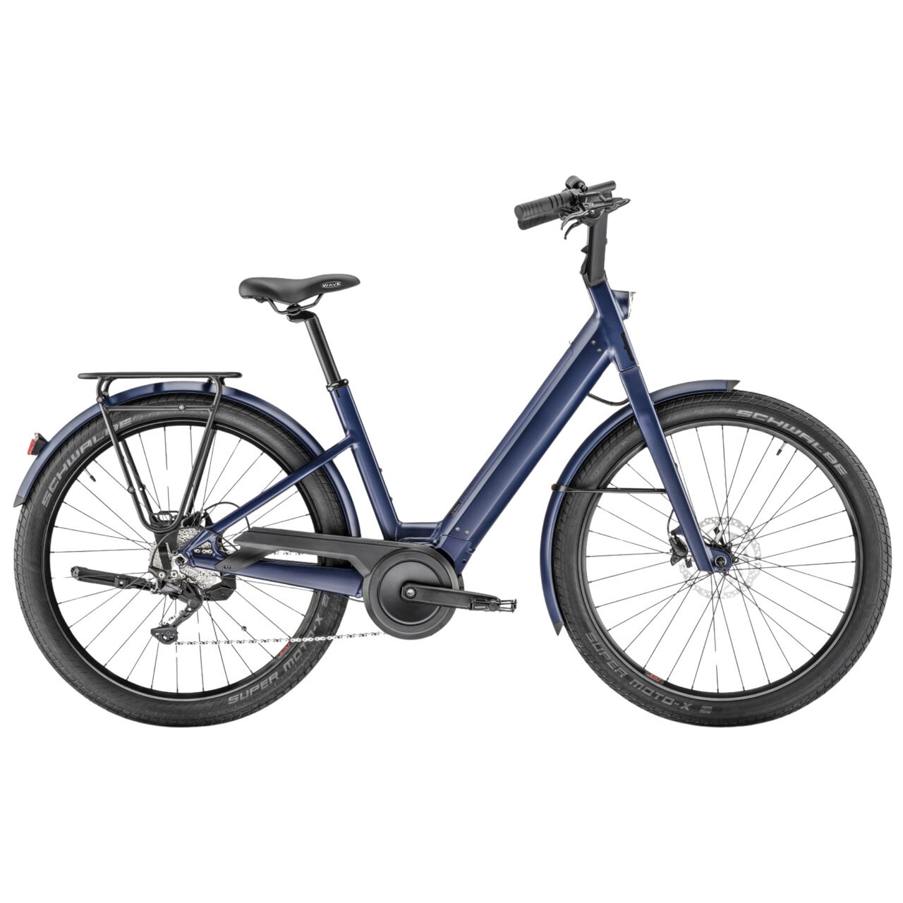Moustache Lundi 27 ES urban electric bike in blue 2026